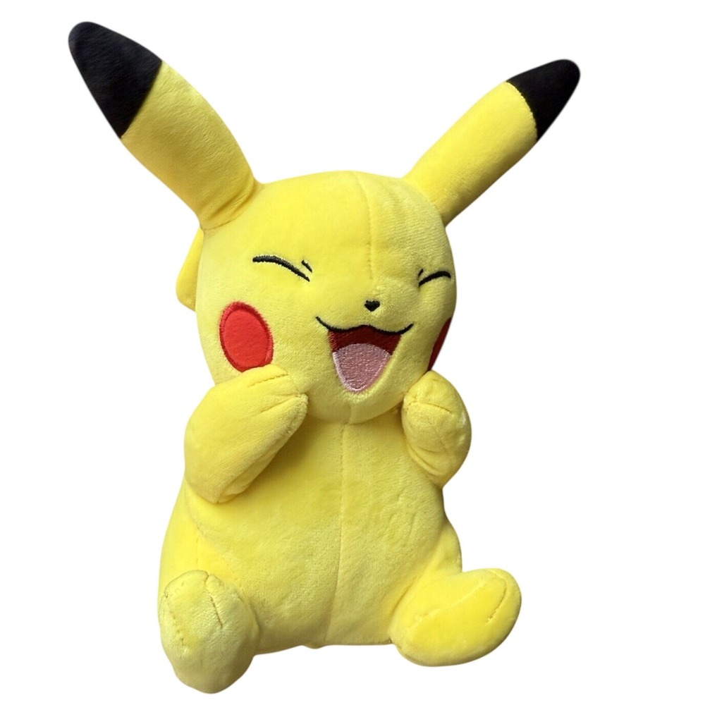 Pokémon Pikachu Plush Kids Small Yellow Laughing Happy Jazwares 2022 Official
